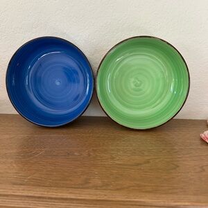 Canvassing Blue and Green Ceramic Bowls